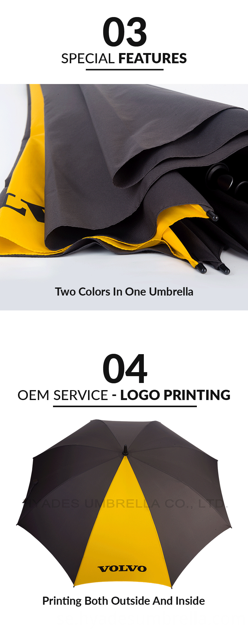 Golfparaply Stor storlek med logotyp Golf Umbrella Big Size With Logo